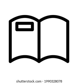 open book icon or logo isolated sign symbol vector illustration - high quality black style vector icons
