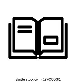 open book icon or logo isolated sign symbol vector illustration - high quality black style vector icons
