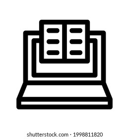 icono de libro abierto o logotipo símbolo de signo aislado ilustración vectorial - iconos vectoriales de estilo negro de alta calidad
