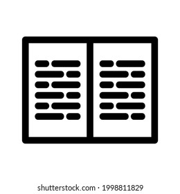open book icon or logo isolated sign symbol vector illustration - high quality black style vector icons

