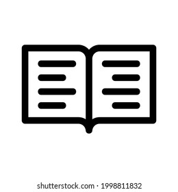 open book icon or logo isolated sign symbol vector illustration - high quality black style vector icons

