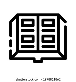 offenes Buchsymbol oder Logo einzeln auf Zeichen, Vektorgrafik - hochwertige Vektorsymbole mit schwarzem Hintergrund
