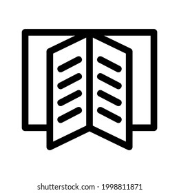 offenes Buchsymbol oder Logo einzeln auf Zeichen, Vektorgrafik - hochwertige Vektorsymbole mit schwarzem Hintergrund
