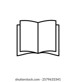 open book icon logo sign set vector outline