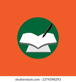 open book icon logo vector, eps 10