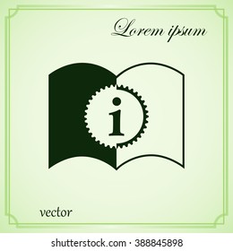 The open book icon. Manual and tutorial,  instruction symbol.