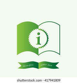 The open book icon. Manual and tutorial,  instruction symbol.