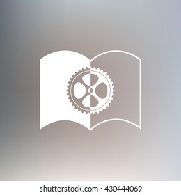 The open book icon. Manual and tutorial, instruction symbol.