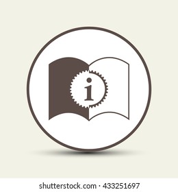 The open book icon. Manual and tutorial,  instruction symbol.
