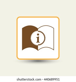 The open book icon. Manual and tutorial,  instruction symbol.
