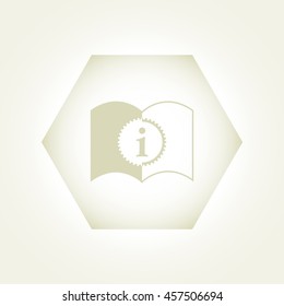 The open book icon. Manual and tutorial,  instruction symbol.