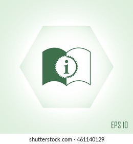 The open book icon. Manual and tutorial,  instruction symbol.