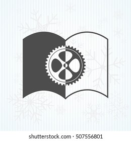 The open book icon. Manual and tutorial, instruction symbol.