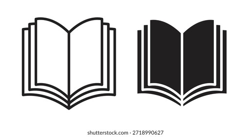Icono abierto del libro para el App móvil, diseños editables