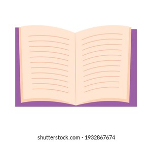 open book icon on background