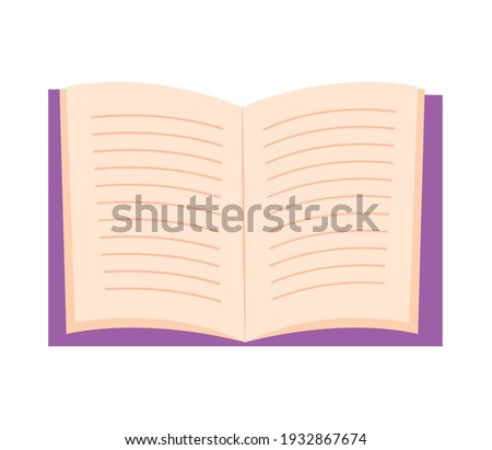open book icon on background