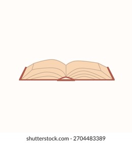 Un icono de libro abierto sobre fondo blanco aislado