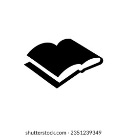 Open book icon on white background