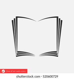 open book icon. One of set web icons