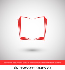 open book icon. One of set web icons
