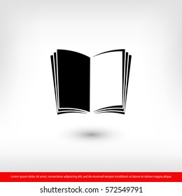 open book icon. One of set web icons