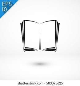 open book icon. One of set web icons