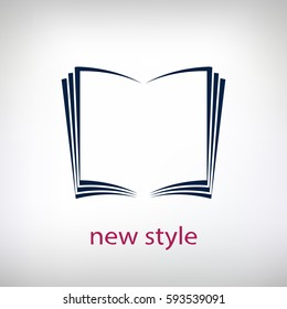 open book icon. One of set web icons
