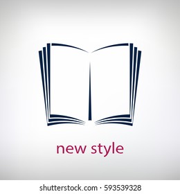 open book icon. One of set web icons