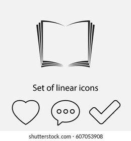 open book icon. One of set web icons
