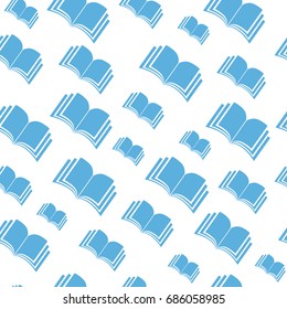 Open book icon pattern seamless repeat vector illustration