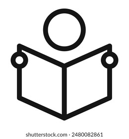 Open Book Icon Perfect for E-Learning Platforms