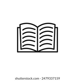 Open Book Icon Perfect for Reading and Educational Resources