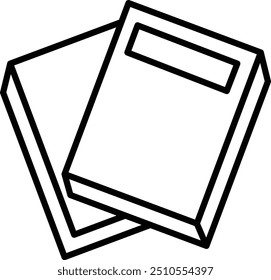 Abrir ilustração do conjunto de pictogramas do ícone de livro