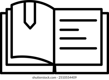 Open book icon pictogram set illustration