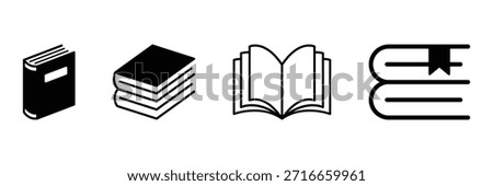 Open book icon pictogram set illustration. Book icon vector.