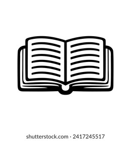 Open book icon. Reading and Education vector illustration