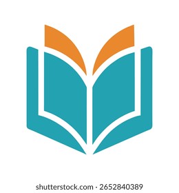 Open Book Icon for Reading and Educational Design