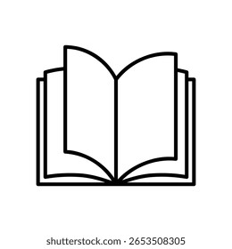 Open book icon for reference and educational reading