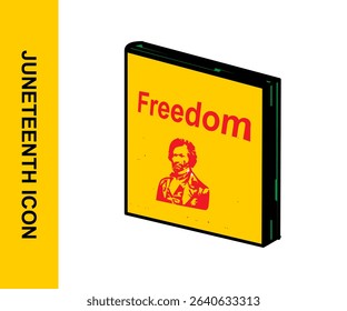 Open book icon representing education, freedom, and empowerment. Ideal for Juneteenth visuals, cultural awareness, and learning content. Fully editable vector.