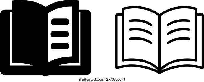 "Open Book Icon Representing Knowledge, Learning, and Reading for Education and Intellectual Growth"