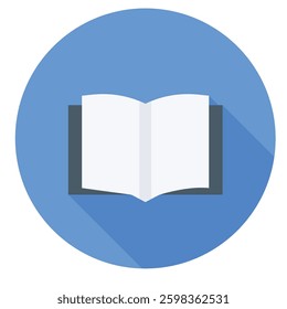 Open book icon representing reading, knowledge, education, and learning resources.