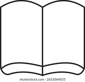 Open book icon representing reading, literature, or educational resource with transparent background