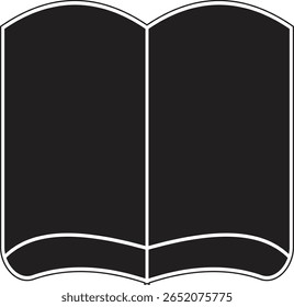 Ícone de livro aberto representando leitura, literatura ou recurso educacional com fundo transparente