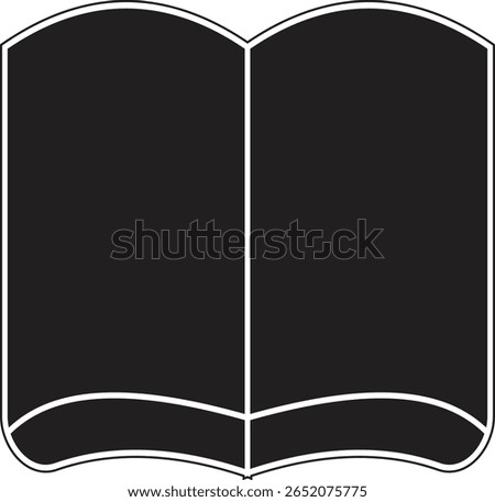 Open book icon representing reading, literature, or educational resource with transparent background