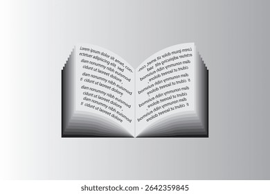 Open book icon set isolated on white background. School icon set.  Containing classroom, students and teacher, e-learning, study, diploma icons set collection. Vector illustration.