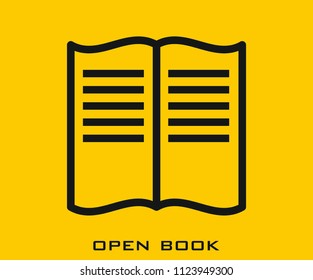 Open book icon signs
