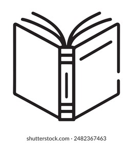 Abrir Arte vectorial de silueta de icono de libro