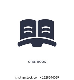 open book icon. Simple element illustration from customer service concept. open book editable symbol design on white background. Can be use for web and mobile.