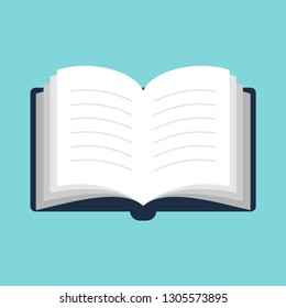 open book icon. Simple illustration of open book vector icon for web - education icon - Vector 