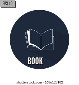 open book icon. Simple illustration of open book vector icon for web - education icon